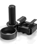 M6 16mm Rack Mount Cage Nuts Screws And Washers Kit 50 Pack for Server Cabinets and Routers Universal Square Hole Racks close-up