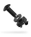 Close-up of M6 Carbon Steel Rack Screw with Nylon Washer and Cage Nut from 50 Piece Set for Server Racks and Cabinets.