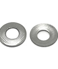 M6 Conical Knurled 304 Stainless Spring Washer 14mm OD 1mm Thick Pack of 50, close-up view showing texture and thickness