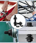 M6 Flange Bolts Kit 240 Pack Full Thread Alloy Steel Black Oxide With Serrated Nuts And Washers 12 16 20 25 30mm in use