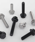 M6 Flanged Hex Head Bolts 1.0 x 20mm 10.9 Grade Alloy Steel Black Zinc Plated 49 Pcs assorted view