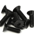 M6 X 20mm flat head socket cap screws, black oxide finish, alloy steel grade 10.9, DIN 7991, hex drive 4mm, 25 pcs.