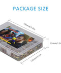 Side view of the plastic box from 150Pcs M6 Hardware Replacement Kit dimensions shown