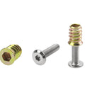Durable M6 Furniture Screw Nut Kit with 16 Sets Including M6x25 Screws and M6x15 Wood Threaded Inserts Hex Socket Drive Includes 2 Wrenches
