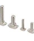 M6 30mm Hammer Head T Slot Bolts For 3030 Aluminum Extrusion 8mm T Slot Drop In Sliding T Bolt Screw Stud Nickel Plated