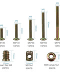 150Pcs M6 Hardware Replacement Kit with assorted zinc plated screws, nuts, bolts for baby crib and furniture