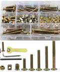 150Pcs M6 Hardware Replacement Kit For Baby Crib And Furniture Includes Hex Socket Head Cap Screws Nuts And Barrel Bolts Zinc Plated Fasteners