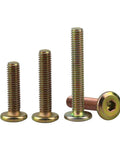 Four zinc plated hex socket head cap screws from 150Pcs M6 Hardware Replacement Kit For Baby Crib And Furniture Includes Hex Socket Head Cap Screws Nuts And Barrel Bolts Zinc Plated Fasteners With Free Tools Stored In Labeled Plastic Box