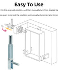 Diagram of Heavy Duty Two Pack Retractable Indexing Plunger Pin Set M6 Carbon Steel Spring Loaded Latch shown in use.