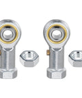 2-Pack PHS6 Rod End Bearing With M6x1.0 Left-Hand Thread Self-Lubricating Female Thread Steel Joint Rod Ends With Jam Nuts