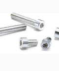 ✝️ SNSA-M6-12 NBK Hex Socket Head Cap Screws - Aluminum One Screw - Made in Japan, five silver screws displayed on white background