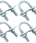 4 Sets M6 U Bolts Three Quarter Inch Wide Round U Bolts With Frame Plates Nuts And Washers Zinc Plated Steel U Clamp For Trailers And Boats 20 Mm By 50 Mm