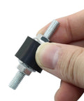 Close-up of person holding Beefy M6 Rubber Isolator Mounts 20 By 15 Mm Four Pack With Eight Hex Lock Nuts Anti Vibration Shock Absorber