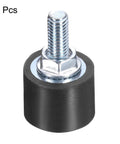 M6 Rubber Isolator Mounts With Studs 20x15mm Male Female Threads Vibration Absorbers Zinc Plated Cylindrical Mounts