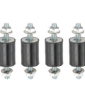 Heavy Duty M6 Rubber Isolator Mounts 20x25mm Vibration Damping Pads 4 pack with lock nuts for motors, air compressors, engines
