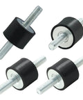Beefy M6 Rubber Isolator Mounts 20 By 15 Mm Four Pack With Eight Hex Lock Nuts Anti Vibration Shock Absorbers For Machinery, Equipment And Audio Gear