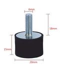 4 Pack M6 Rubber Mounts 6 X 18mm For Shock Absorber Vibration Damping In Cars Boats And Industrial Equipment Anti Vibration Silent Blocks
