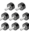 Set of 8 M6 Threaded Rubber Mounts Vibration Isolators Cylindrical Shock Absorbers With Studs 20mm By 10mm for Machinery Equipment