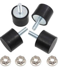 4 Pack M6 Rubber Vibration Isolators With Lock Nuts For Motors, Pumps, Compressors And Bobbins, Beefed Up Quiet Heavy Duty Vibration Dampers