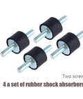 4 Pcs M6 Rubber Anti Vibration Isolator Mounts For Air Compressors And Pumps With Screws 20 By 15 Mm Heavy Duty Shock Absorbers