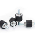Pack of 4 M6 Rubber Vibration Isolator Mounts Double Stud Anti Vibration Silent Blocks with lock nuts
