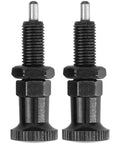 Push Fit Ball Nose Spring Knob Indexing Plunger With M6 Thread Retractable Pull Pin Spring Loaded Short Type Non Lock Out Quick Release Threaded Latch Button For Industrial Equipment Built To Last Stainless Steel 304 2 Pcs, front view