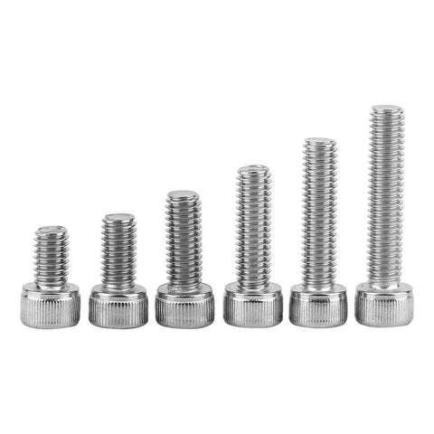 120 Pieces M6 Stainless Steel Hex Socket Head Bolts Screws Nuts Washers Assortment Kit For Home Office Appliances And General Fastening Projects