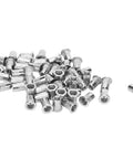 50 Piece Blind Riveting Nuts Set Stainless Steel M6 Threaded Inserts Ribbed Nutserts With Back Flange For Secure Fastening In Metal And Plastic