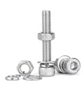 120 Pieces M6 Stainless Steel Hex Socket Head Bolts Screws Nuts Washers Assortment Kit, perfect for home and office appliances fastening projects.