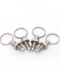 Six Pack M6 Stainless Steel Pull Ring Indexing Plungers With Retractable Spring Loaded Mechanism Quick Release Pins Front View