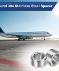 M6 Stainless Steel Spacers Set, 15 Pieces, 304 Grade Round Standoffs, 6mm ID X 10mm OD X 5mm Thick, Plain Finish Silver