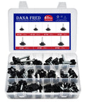 61 Piece M6 Star Knob Screw Kit with nylon black plastic star hand knobs and steel tightening screws, showing standard metric threads.