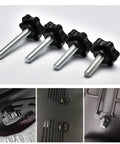 61 Piece M6 Star Knob Screw Kit With Nylon Black Plastic Star Hand Knobs And Steel Tightening Screws, Standard Metric Threads