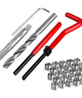 M6 X 1.0mm Thread Repair Insert Kit With 30 Pieces For Auto Repair By UHANBUT showing tool set and stainless steel inserts