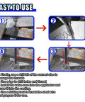 Diagram showing steps to use Must-Have 30-Pcs M6 x 1.0mm Thread Repair Insert Kit Helicoil Set for Auto Repair with tools in action.