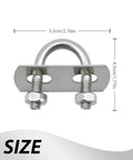 Round U Bolts Zinc Plated Steel M6 Round Bend U Clamp With Nut Plate Washer Set Of 16 For Fixing Pipes Wood And Other Materials