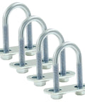 4 Sets M6 U Bolts Three Quarter Inch Wide Round U Bolts With Frame Plates Nuts And Washers Zinc Plated Steel U Clamp For Trailers And Boats 20 Mm By 50 Mm