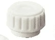✝️ M6 32mm White Dimple Knob Nut Stainless Steel Thread - Made in Japan, shown in a close-up view for automation systems.
