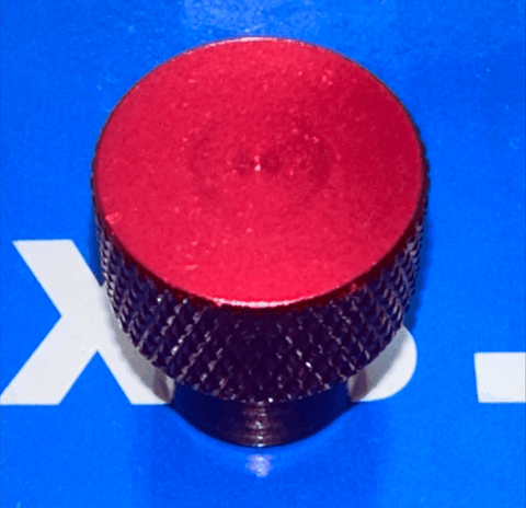 M6 x 18mm Long Red Aluminum Knurled Head Thumb Closed End Nut - VXB Ball Bearings