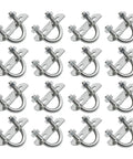 Round U Bolts Zinc Plated Steel M6 Round Bend U Clamp With Nut Plate Washer Set Of 16 for fixing pipes wood materials