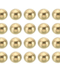 M6x1 Brass Ball Finial Thread Cap Nuts 20 Pack for furniture lighting DIY projects, shown in a grid on white background, 12mm diameter