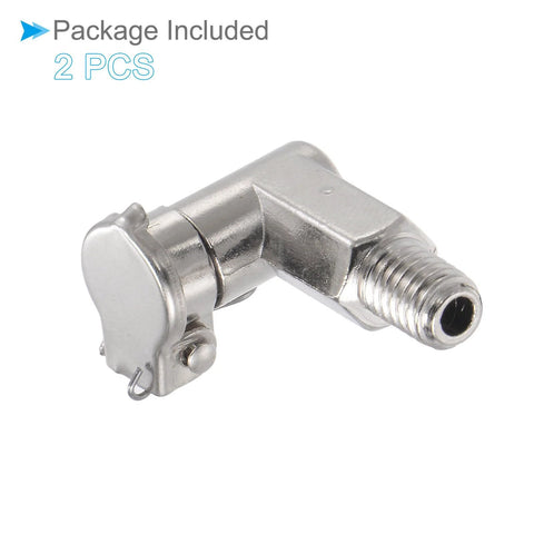 Spring Grease Oil Cup Cap for M6x1 Thread, L Shape Oil Container Oiler, nickel-plated drip cap for lathe machine lubrication, 2 pcs