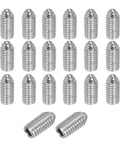 Ball Point Set Screws M6x12mm 304 Stainless Steel Hex Socket Spring Ball Point Grub Screws 20 Pcs For Industrial Use