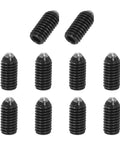 M6x12mm Ball Point Set Screws 10 Pcs Carbon Steel Hex Socket Spring Plungers Grub Screws For Industrial Machines Equipment Home Improvement