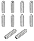 M6x20mm Ball Point Set Screws 10 Pcs 304 Stainless Steel Hex Socket Spring Ball Point Grub Screws for Industrial Machinery Silver