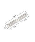 Diagram of M6x40mm 304 Stainless Steel Double End Threaded Stud Screw Bolt with 17mm sides and 1mm pitch.
