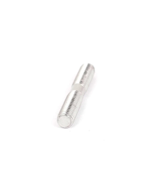 M6x40mm 304 Stainless Steel Double End Threaded Stud Screw Bolt 5Pcs, close-up view showing threading details