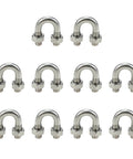 Ten U-Bolt Fastener Kit 10Pcs M6x8 304 Stainless Steel For 8mm Pipe Diameter Durable Rust-Resistant Connectors Ideal For Automotive Plumbing
