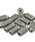 M6 X 8mm Stainless Steel Hex Socket Spring Ball Point Grub Screws 20 Pieces SUS304 durable fasteners in close-up view