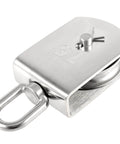 2 Pack M75 Lifting Single Pulley Roller, 304 Stainless Steel Heavy Duty Single Wheel Swivel Lifting Fixed Pulley Block for Rope
